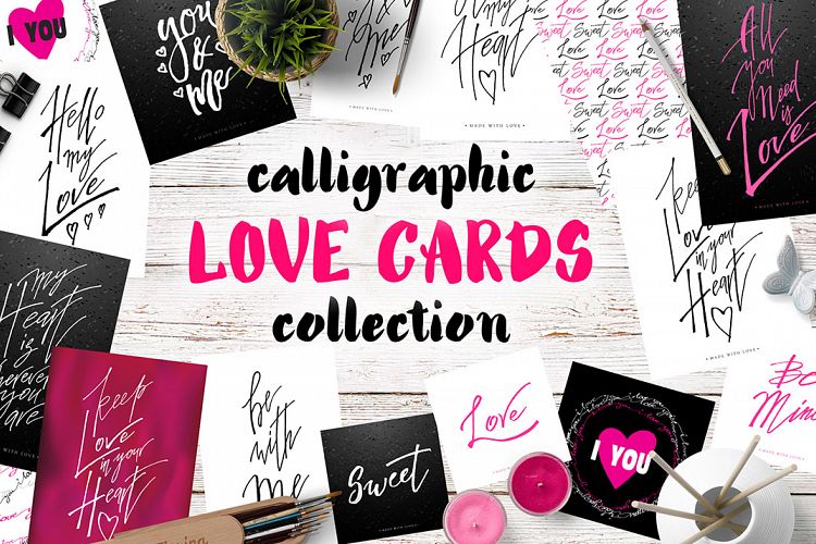 Calligraphy Love Cards