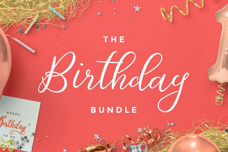 The Birthday Bundle Font Bundles