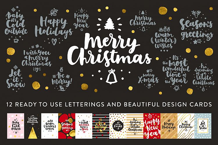 Merry Christmas Vector Set