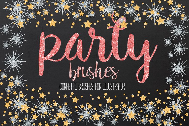 Confetti Brushes for Illustrator example image 1