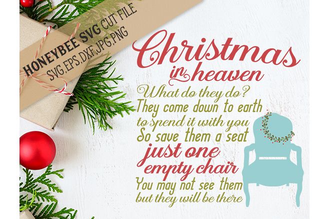 Christmas in Heaven Chair svg