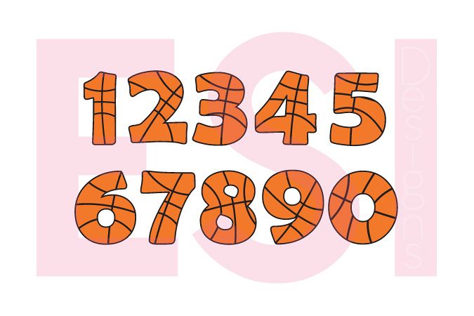 Basketball Numbers Design Set - 0-9