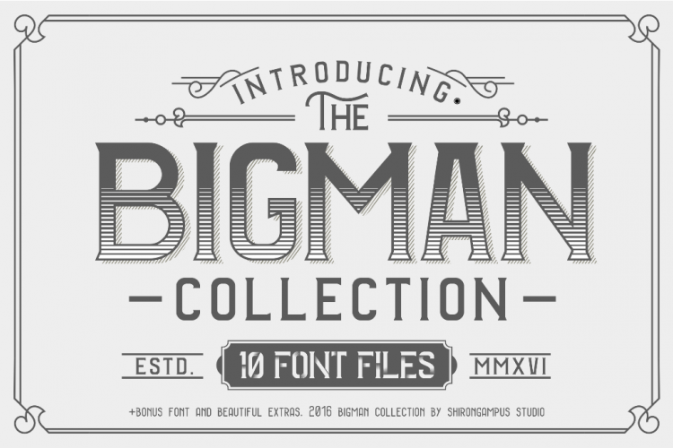 The BIGMAN Font Collection