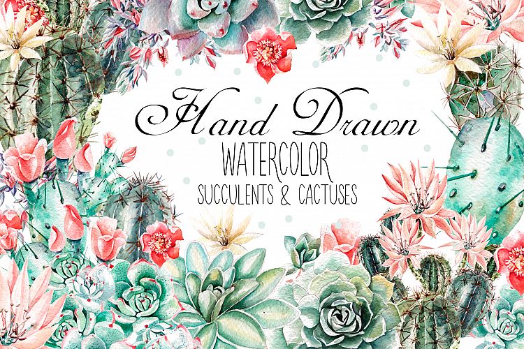 Watercolor SUCCULENTS & CACTUSES