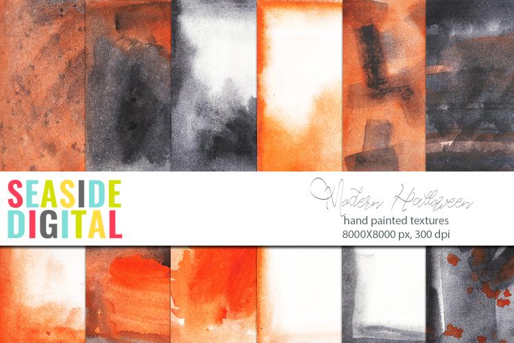 Modern Halloween Watercolor Textures