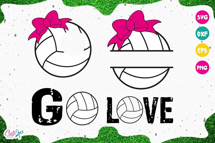 Volleyball monogram SVG, cut files for craftter