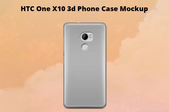 HTC One X10 3d Case Mockup Back View