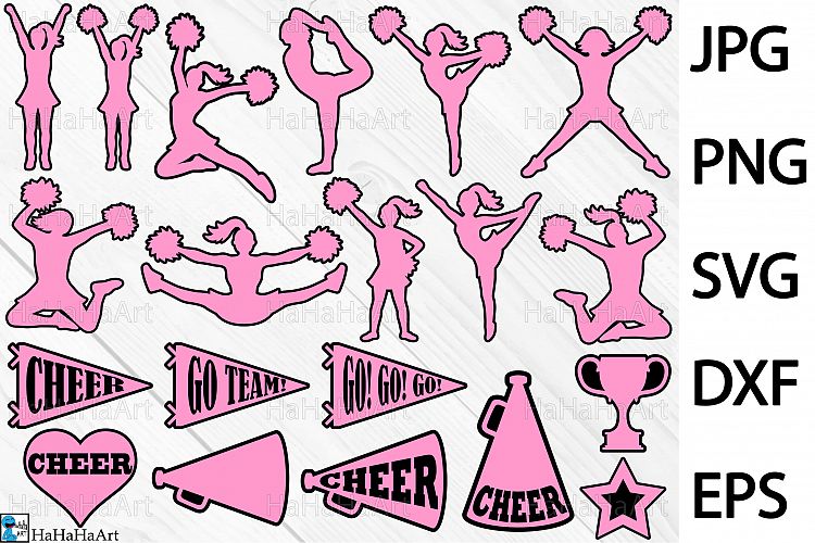 Cheer Monogram Designs - Clip art / Cutting Files - 81c