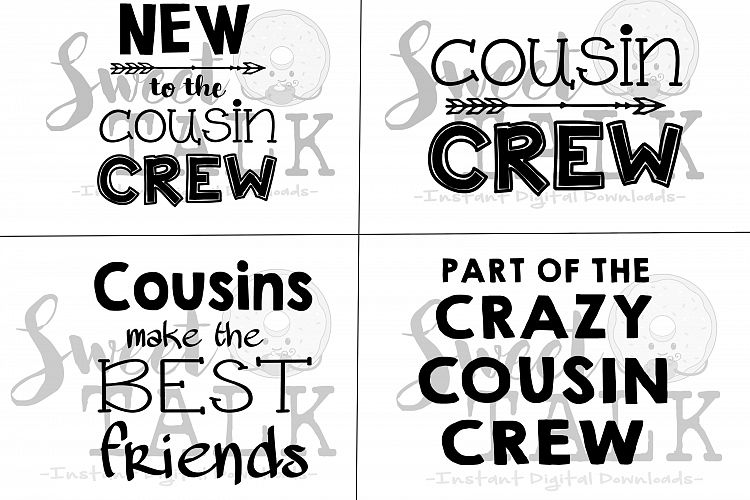 Download Cousin Crew bundle svg /4 designs/Instant Digital Downloads