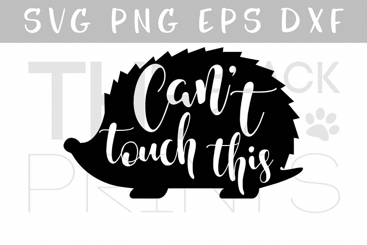 Funny SVG file Cant touch this Hedgehog SVG PNG EPS DXF