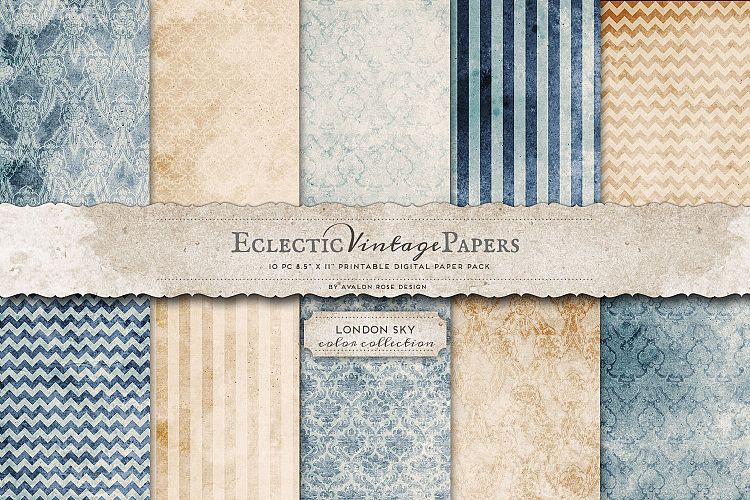 Vintage Printable Papers - London Sky