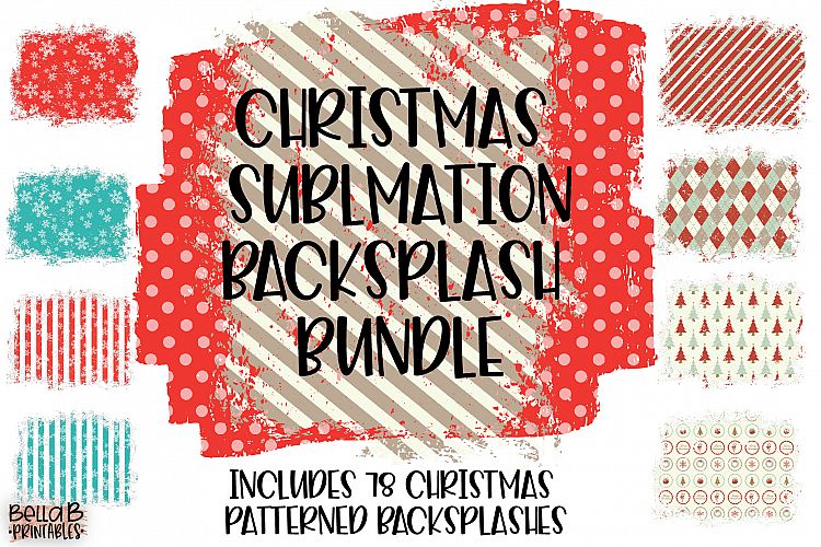 Download Christmas Sublimation Background Bundle, Christmas Frames ...