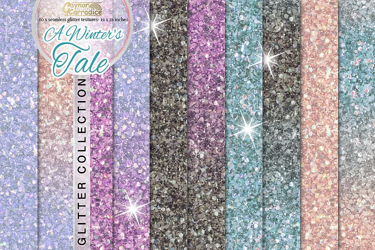 A winters tale - winter Glitter seamless textures