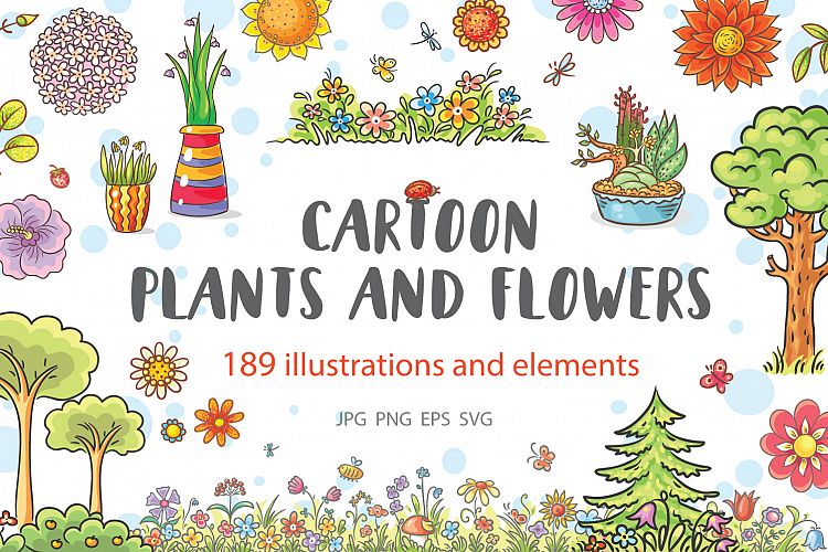 Plants and flowers bundle