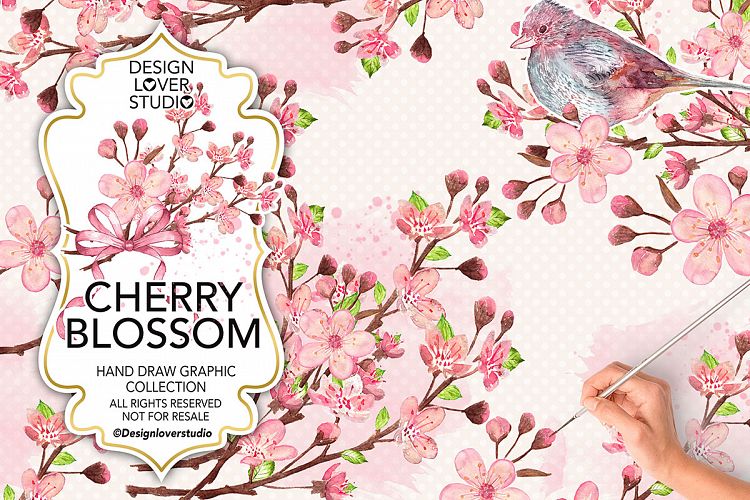 Watercolor Cherry Blossom design