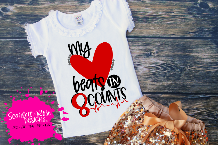 My Heart Beats in 8 Counts SVG