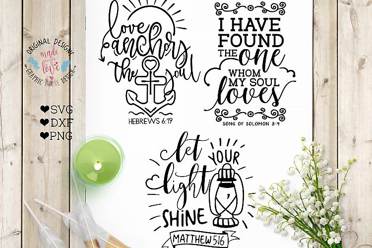 Mini Bible Verse & Scripture Bundle Cut Files SVG, DXF, P