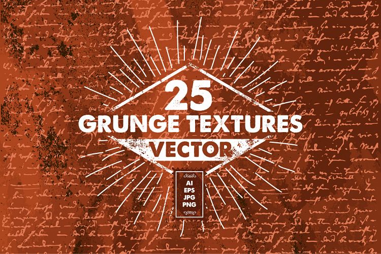 25 Vector Grunge Textures PACK