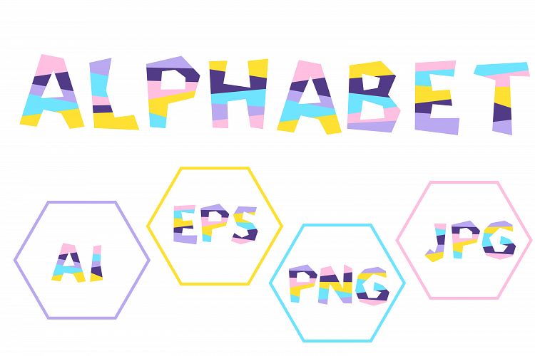 Vector alphabet, A to Z funny letters