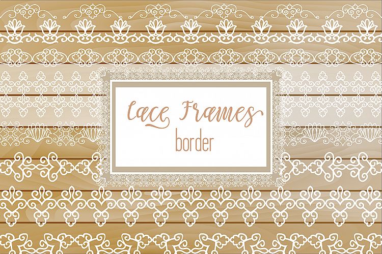 White Lace Borders Clipart   Vectors - White Lace Borders