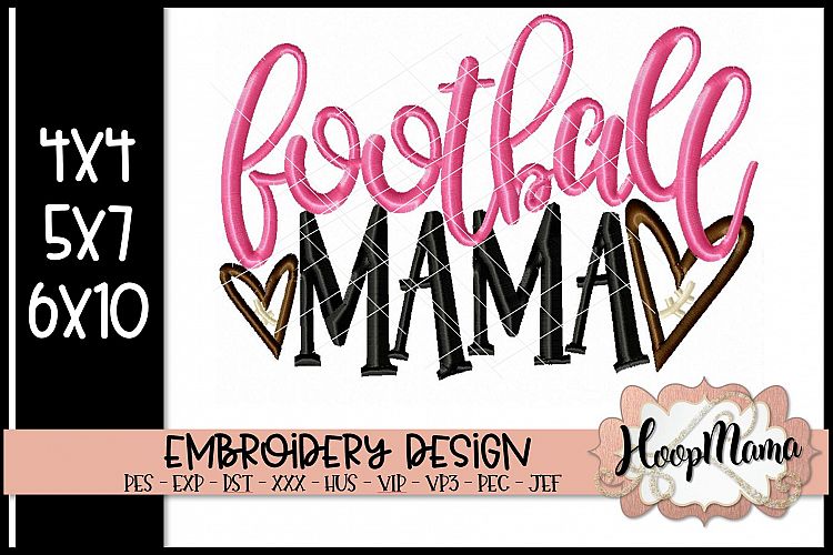 Football Mama - Football Embroidery
