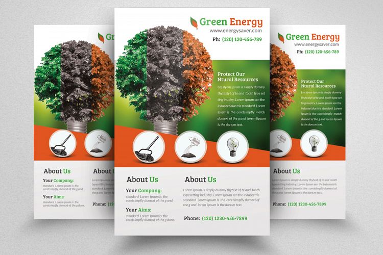 Ecology Green Energy Flyer Template