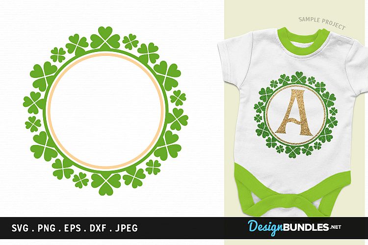 Download Lucky Monogram Frame Svg For St Patrick S Day