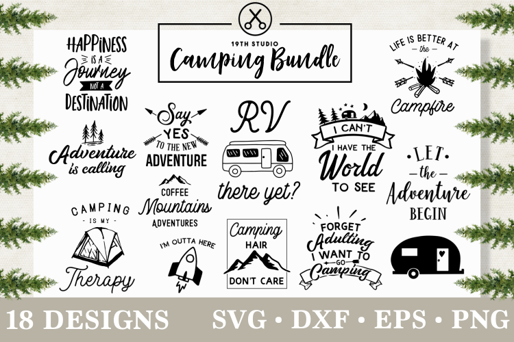 Camping SVG bundle - Adventure SVG - MB3