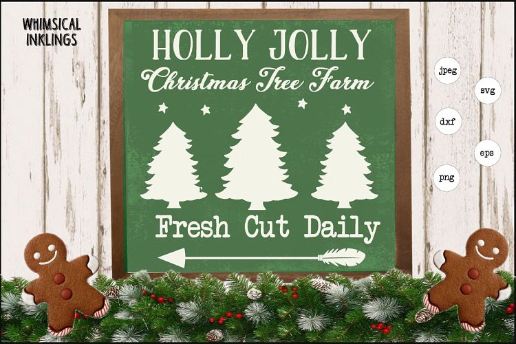Holly Jolly Christmas Tree Farm SVG