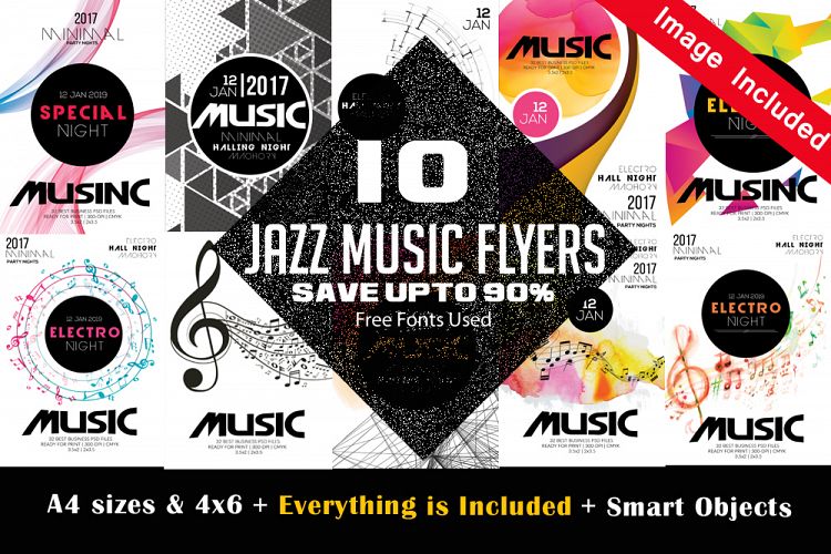10 Music Night Flyers Bundle