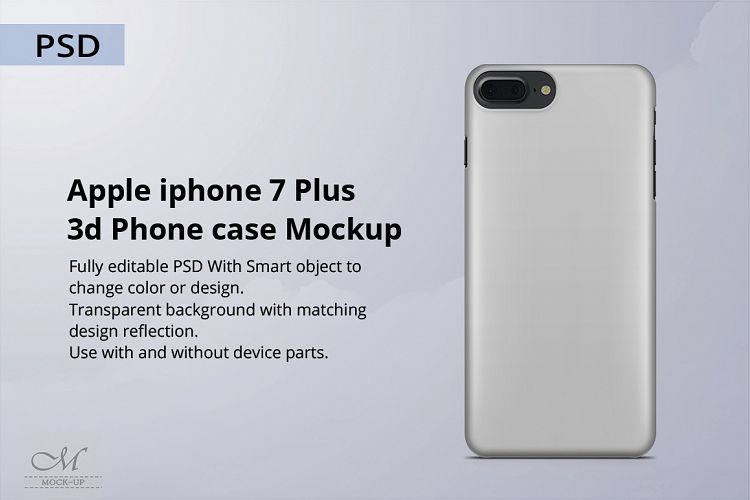 Apple iPhone 7 Plus 3d Phone Case Mockup