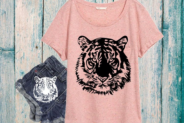 Wild Tiger Head SVG Cutting Files Clip Art 878s
