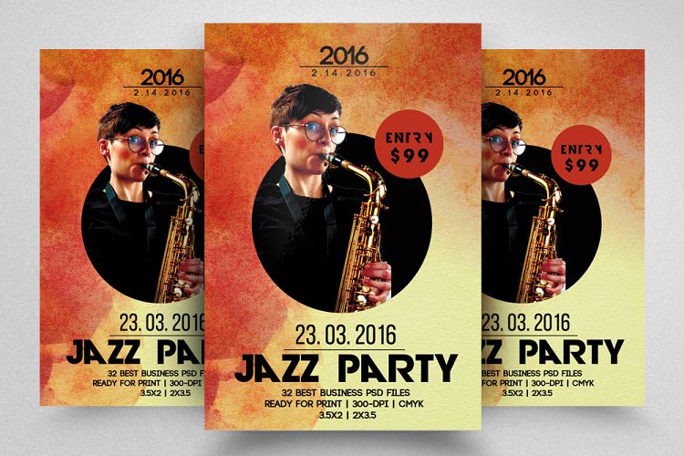 Jazz Music Flyer / Poster Template