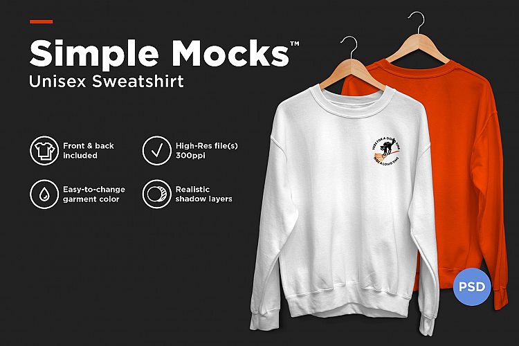 Download Unisex Sweatshirt Mockup (176027) | Mock Ups | Design Bundles