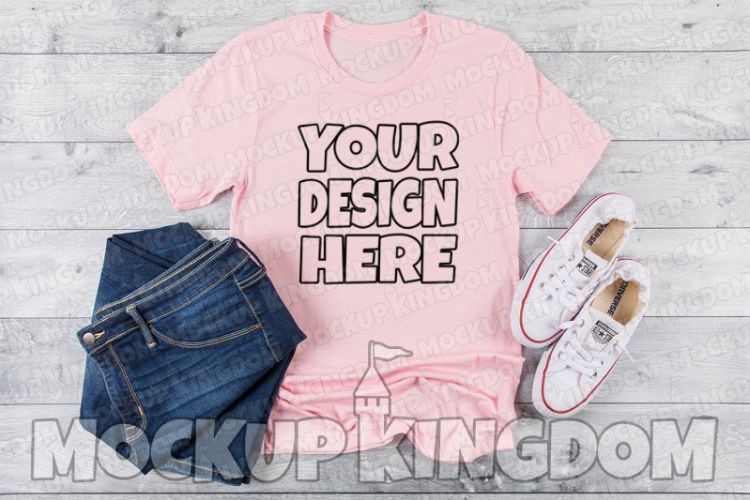 Unisex Crew Neck Shirt Mockup, Bella Canvas Mockup