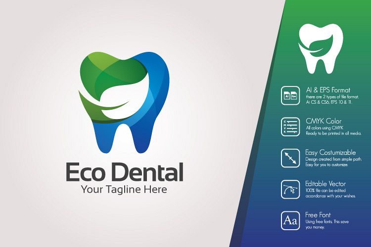 Eco Dental Logo Template