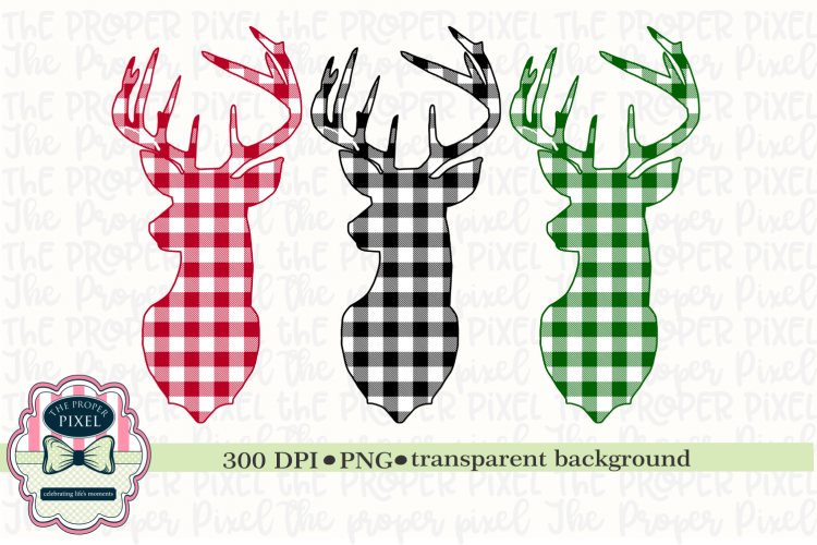 Download Deer Design Buffalo Plaid Christmas Sublimation Printable