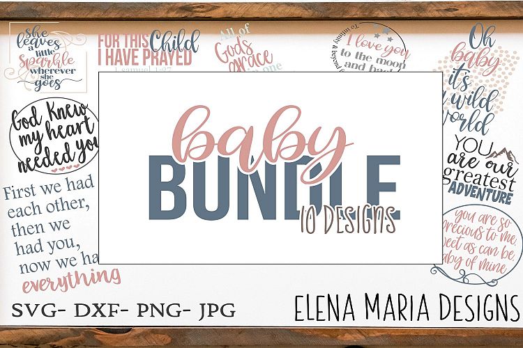 Baby SVG Bundle, 10 SVG Designs, Nursery Cut File
