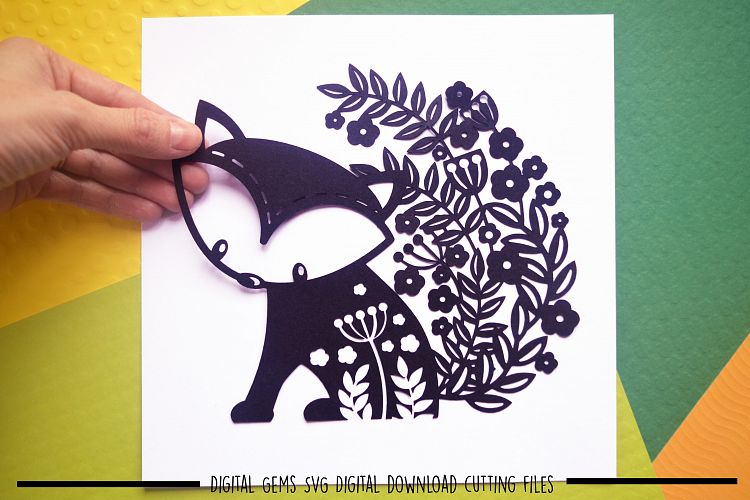 Fox paper cut SVG / DXF / EPS files