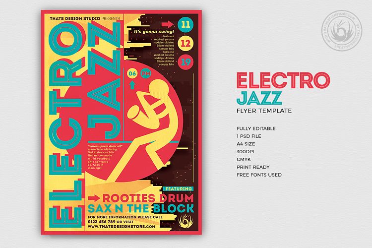 Electro Jazz Flyer Template