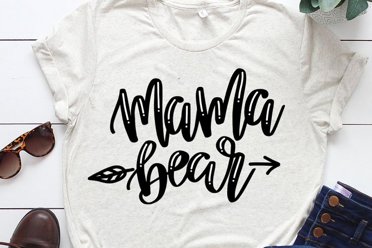 Mama Bear SVG DXF Cut Files for Cricut and Silhouette