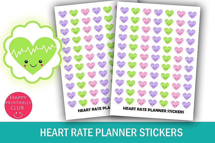 Heart Rate Planner Stickers- Blood Pressure Stickers-Kawaii