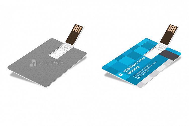 Download Plastic Usb Flash Card Design Mockup PSD Mockup Templates