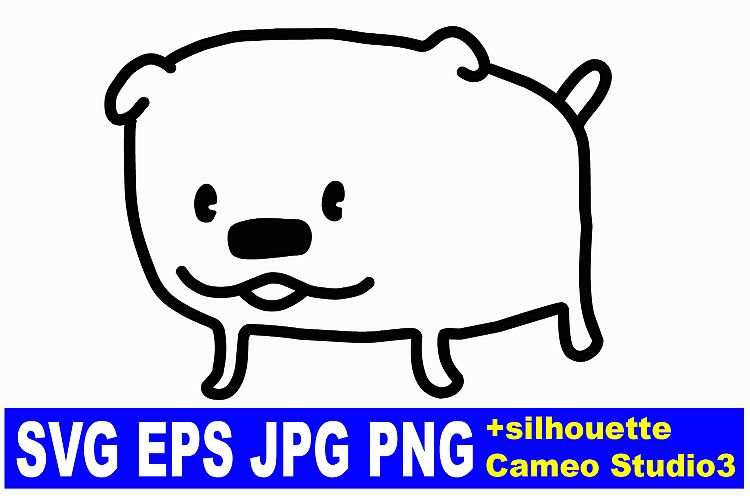 Cute Dog - SVG JPG PNG STUDIO3 Cutting