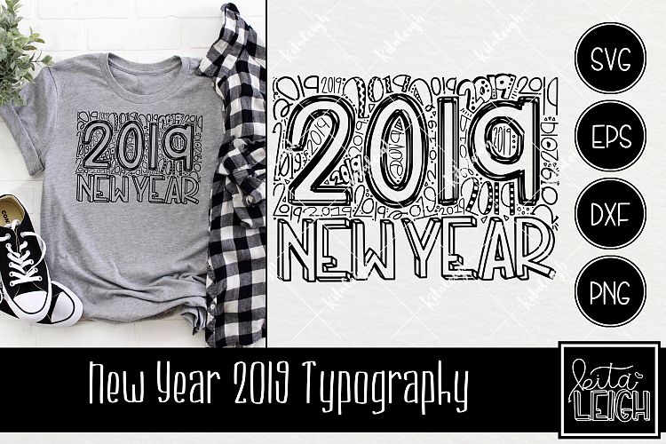New Year 2019 Typography
