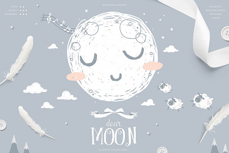 dear MOON - cute lullaby pack