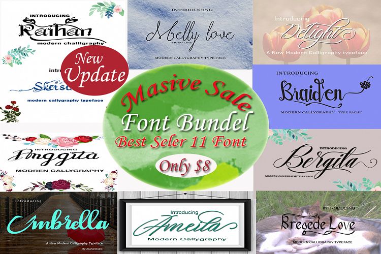 MASSIVE SALE FONT BUNDLES NEW UPDATE