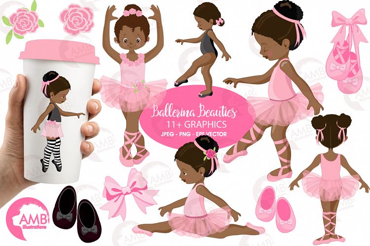 Ballerina Beauties clipart, graphics illustration AMB-1362