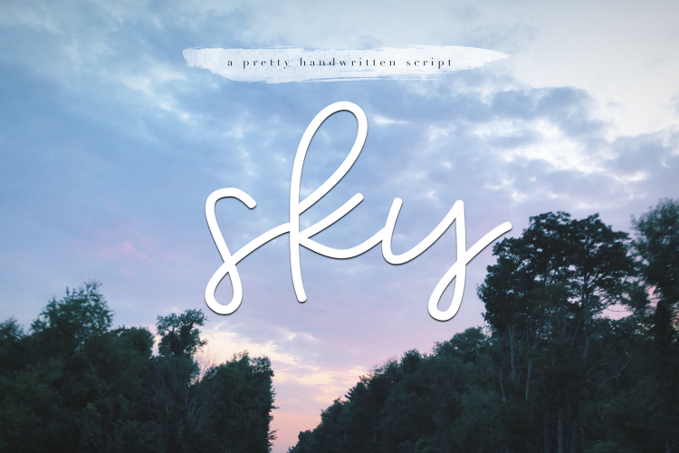Sky - Handwritten Script Font