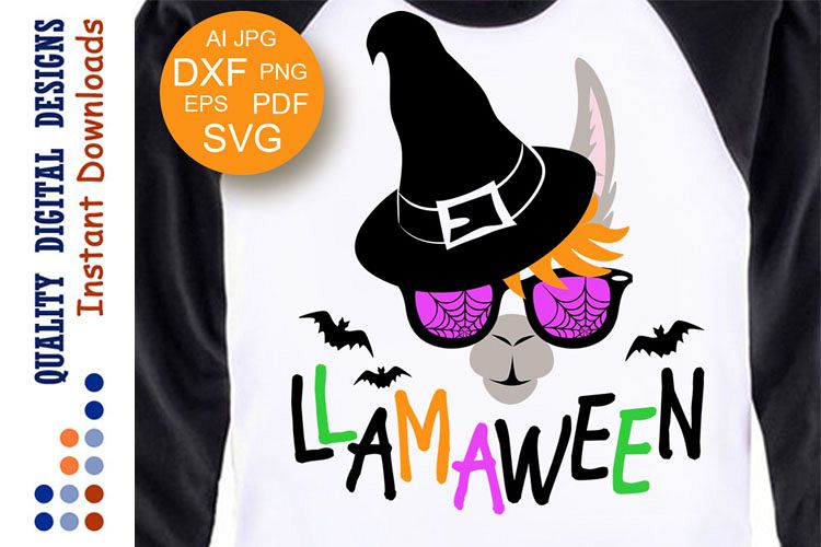 Halloween decor svg files Llama ween Llama svg Bat Clipart